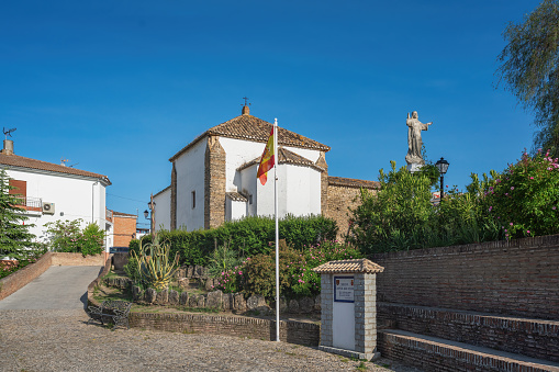 Andalusia, Spain - May 7, 2019: Ermita de Nuestra Senora del Carmen (Our Lady of Mount Carmel Hermitage) - Setenil de las Bodegas, Andalusia, Spain