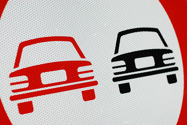 Don't overtake car italian roadsign