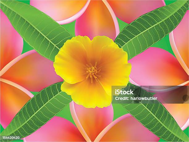 Element Dekoracyjny Z Kwiatów I Liści - Stockowe grafiki wektorowe i więcej obrazów Pozłotka kalifornijska - Pozłotka kalifornijska, Bez ludzi, Botanika