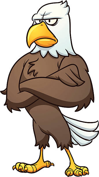 Cartoon Bald Eagle Standing Stock Vector | Royalty-Free | FreeImages