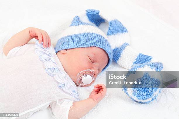 Newborn Baby Sleeps Stock Photo - Download Image Now - Baby - Human Age, Child, Close-up