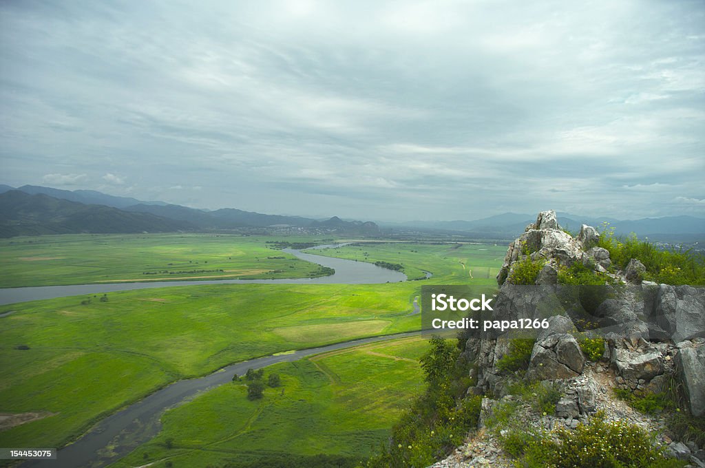 Landscape Kind on "a gold valley" from mountain "brother" near to a city nakhodka Alley Stock Photo