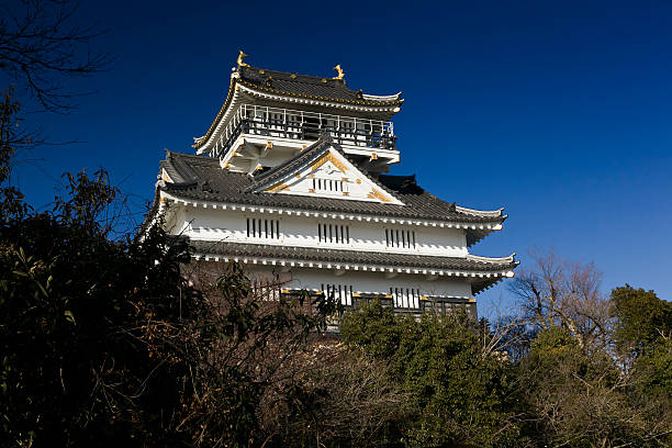 Gifu Castle Kinkazan Gifu castle tower of the fortress of Kinkazan（Gifu-Kinnka　Mountain） gifu prefecture stock pictures, royalty-free photos & images