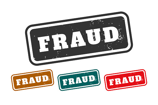 fraud alert warning labels for your internet security vector