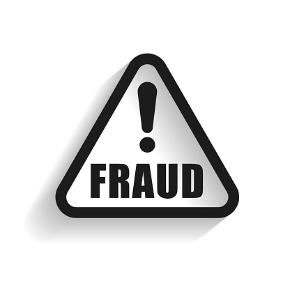 fraud alert warning background protect your email or crypto data vector