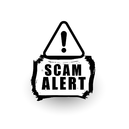 get your technology safe with scam alert alarm background vector