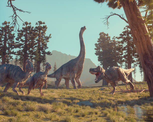 istock Dinosaurs in the nature 1544629053