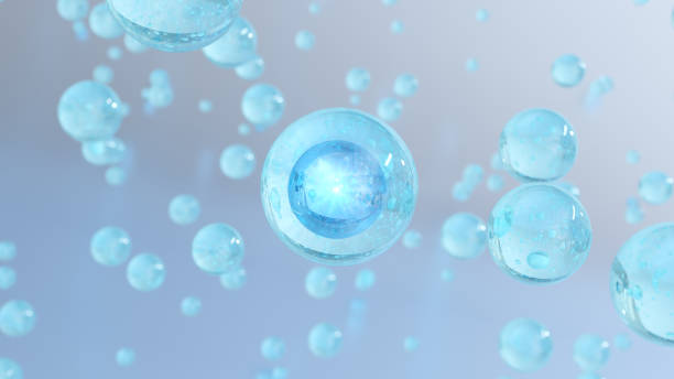 istock Collagen bubbles Design. Moisturizing Essentials and Serum Concept. 1544794493