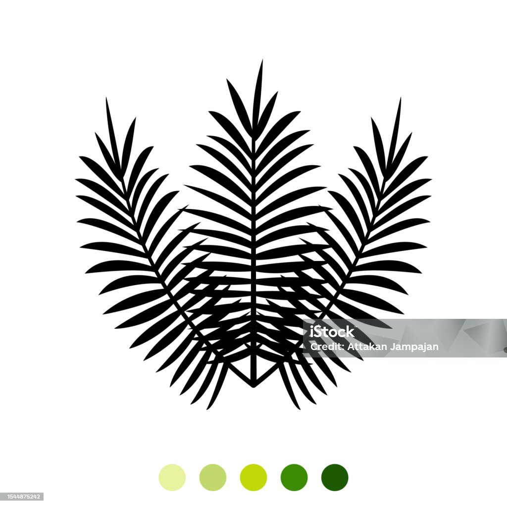 Vector Black Leaf Element Stock Illustration - Download Image Now ...