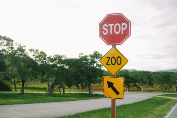 istock Zoo symbol sign and a stop symbol sign 1544913403