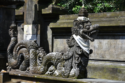 Symbolic Hindu icon at major temple near Ubud, Bali