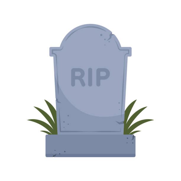 istock Cartoon vector of tombstone, Illustration. 1545019374