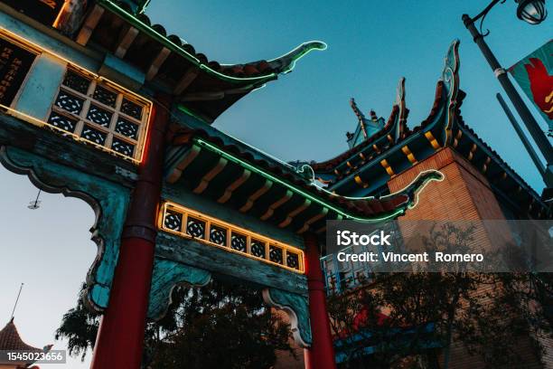 Chinatown Los Angeles Stock Photo - Download Image Now - Chinatown, Building Exterior, Architecture