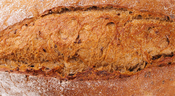 istock Loaf of organic bread close up 1545115636