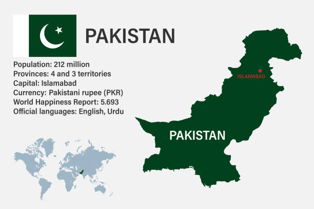 Highly detailed Pakistan map with flag, capital and small map of the world Highly detailed Pakistan map with flag, capital and small map of the world.
Highly detailed map with borders, countries. sea population stock illustrations