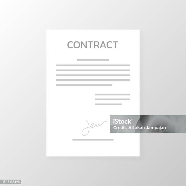 Paper Contract File Contract Paper Form Vector Stock Illustration - Download Image Now ...