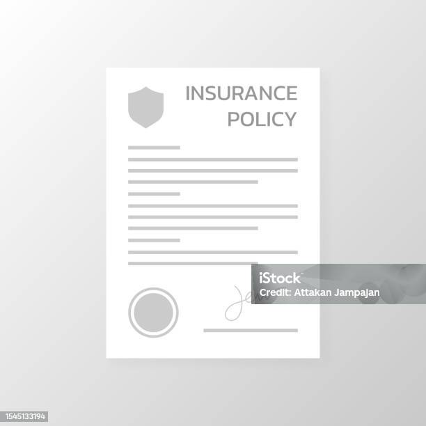 Paper Policy File Insurance Policy Paper Form Vector Stock Illustration - Download Image ...