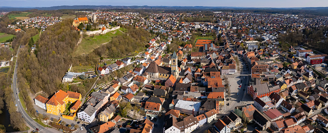 Sibiu, Transylvania, Romania - August 07, 2021: The historic city of Sibiu in Romania