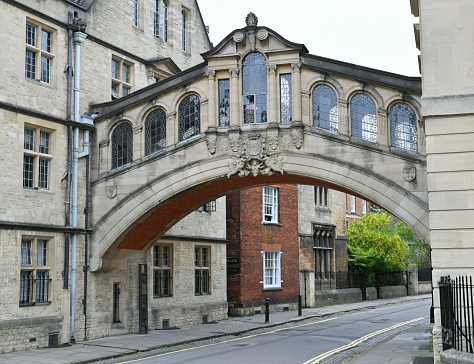 Hertford Bridge, often called the Bridge of Sighs, is a skyway joining two parts of Hertford College over New College Lane in Oxford, England. Its distinctive design makes it a city landmark.