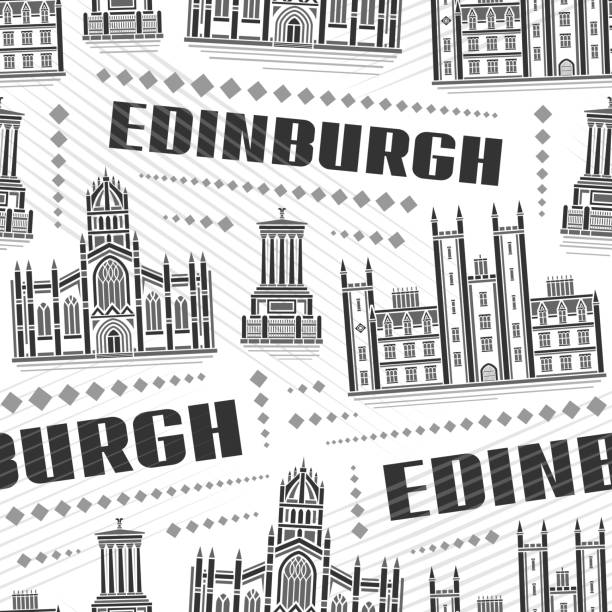 ilustraciones, imágenes clip art, dibujos animados e iconos de stock de vector edinburgh seamless pattern - university of manitoba