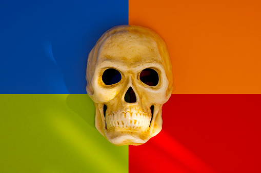 Decorative Mask on multi color background