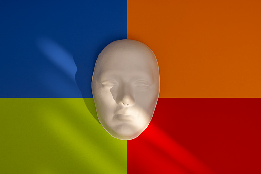 Decorative Mask on multi color background