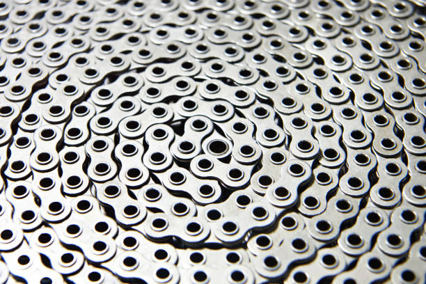 Metal chain for transport mechanism industrial