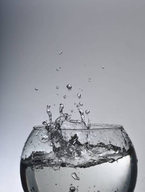 Grayscale of a glass of water