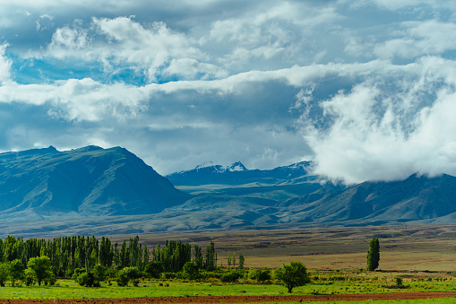 Beautiful mountain landscape in Kyrgyzstan in summer