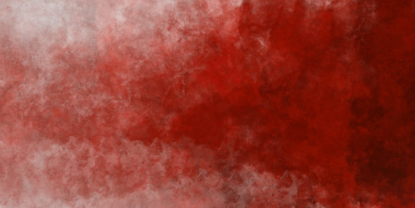 abstract watercolor paint on concrete or grunge paper background by crimson red color tone. liquid fluid texture for background, banner. watercolor bleed and fringe.
