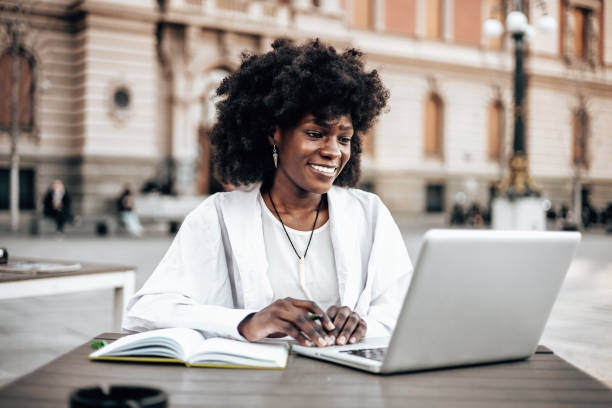 istock Beautiful African female university student lifestyle 1545342080