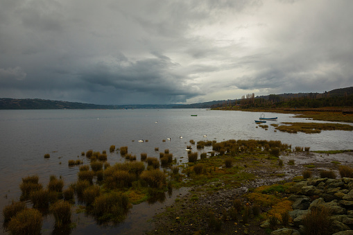 Beautiful Waterfront Landscape in Chile, Chiloé Island