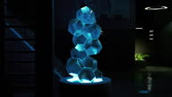 istock Neon-lit glass statue 1545439395