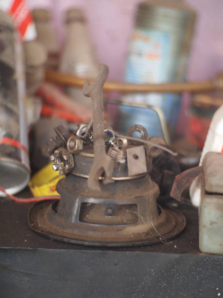 istock Magnets from used speakers used to attach small bauds 1545476483