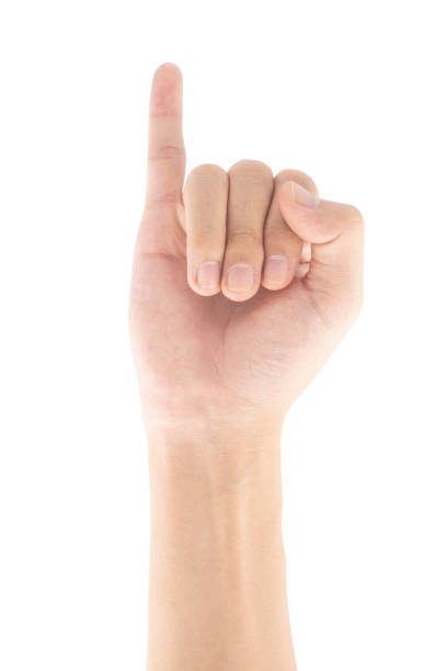 istock Little finger hand gesture, Isolated on white background, Clipping path Included. 1545502505