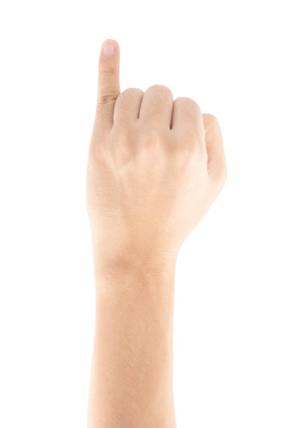 istock Little finger hand gesture, Isolated on white background, Clipping path Included. 1545502510