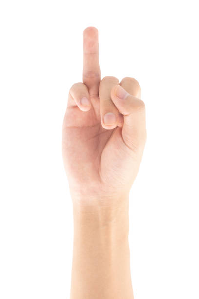 istock Ring finger hand gesture, Isolated on white background, Clipping path Included. 1545502517
