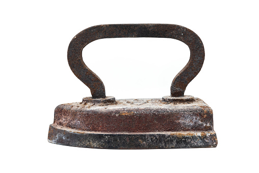 old handle with rusty iron for background or texture, vintage style, scratched and weathered, blank space for text