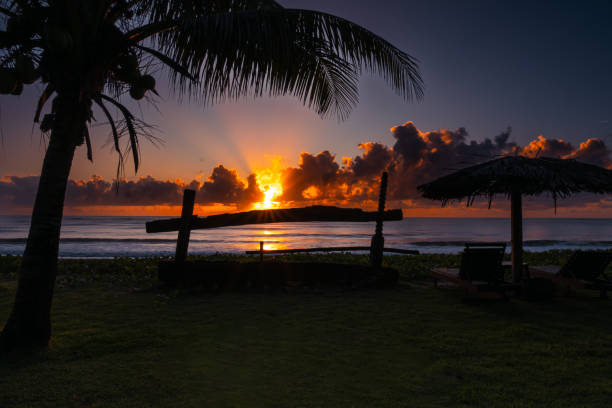Sunrise Beach Copy Space Scene