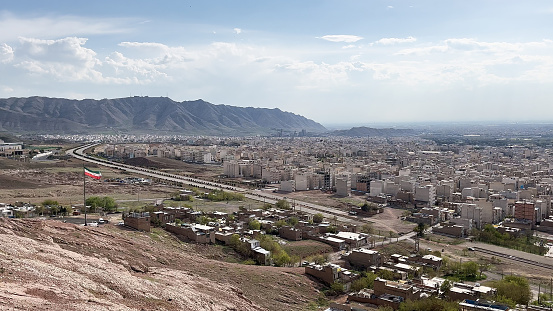 The cityscape of the capital of Iran, Tehran from the southeast side of the city