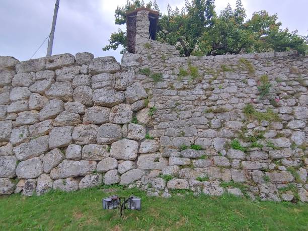 Old wall of big stones