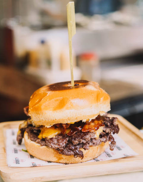 istock Super gourmet burger with high quality ingredients 1545718111