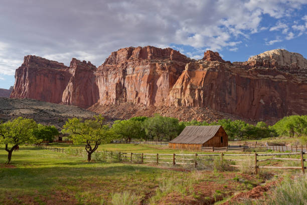 istock Homestead with rustic barn in Capital Reef National Park 1545728793