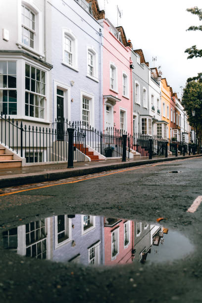 バイウォーターストリートロンドンで撮影された水たまり - bywater street ストックフォトと画像