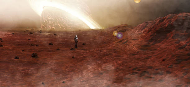 istock space exploration missions and planets An astronaut walks on the star surface new planet Futuristic space base exploration Red Planet. Colony on Mars 3D rendering 1545755644