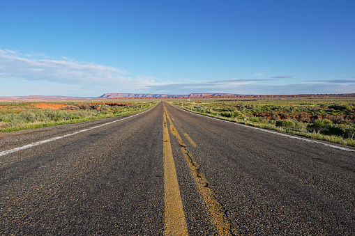 Empty stretch of US 89A in Northern Arizona