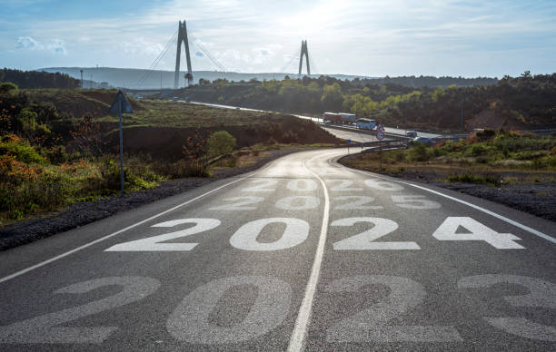 istock New year 2024 on the road 1545757030