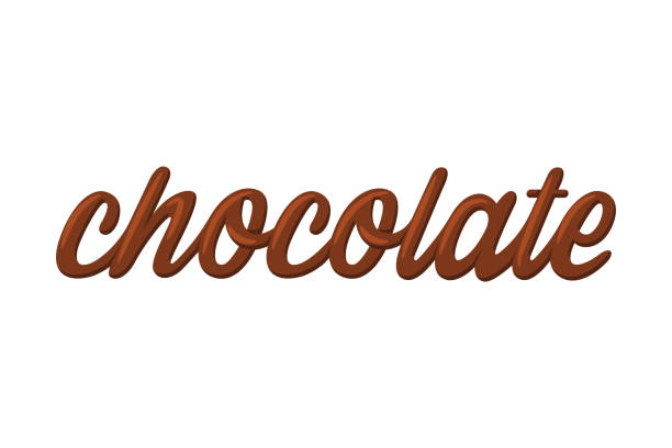 istock Chocolate hand drawn lettering. Handwritten text for poster, card, label, sticker, logo design cartoon vector illustration 1545758988