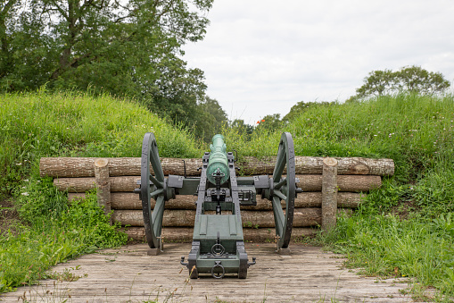 The old cannon on the ramparts of Fredericia