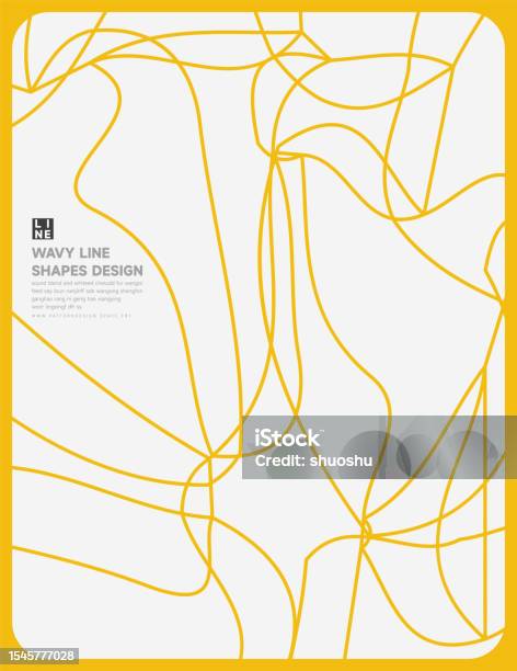 Poster Design Yellow Line Abstract Yellow Curve Stripe Line Pattern Poster Background Stock ...